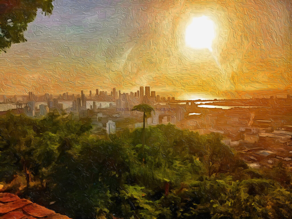 sunset over cartagena